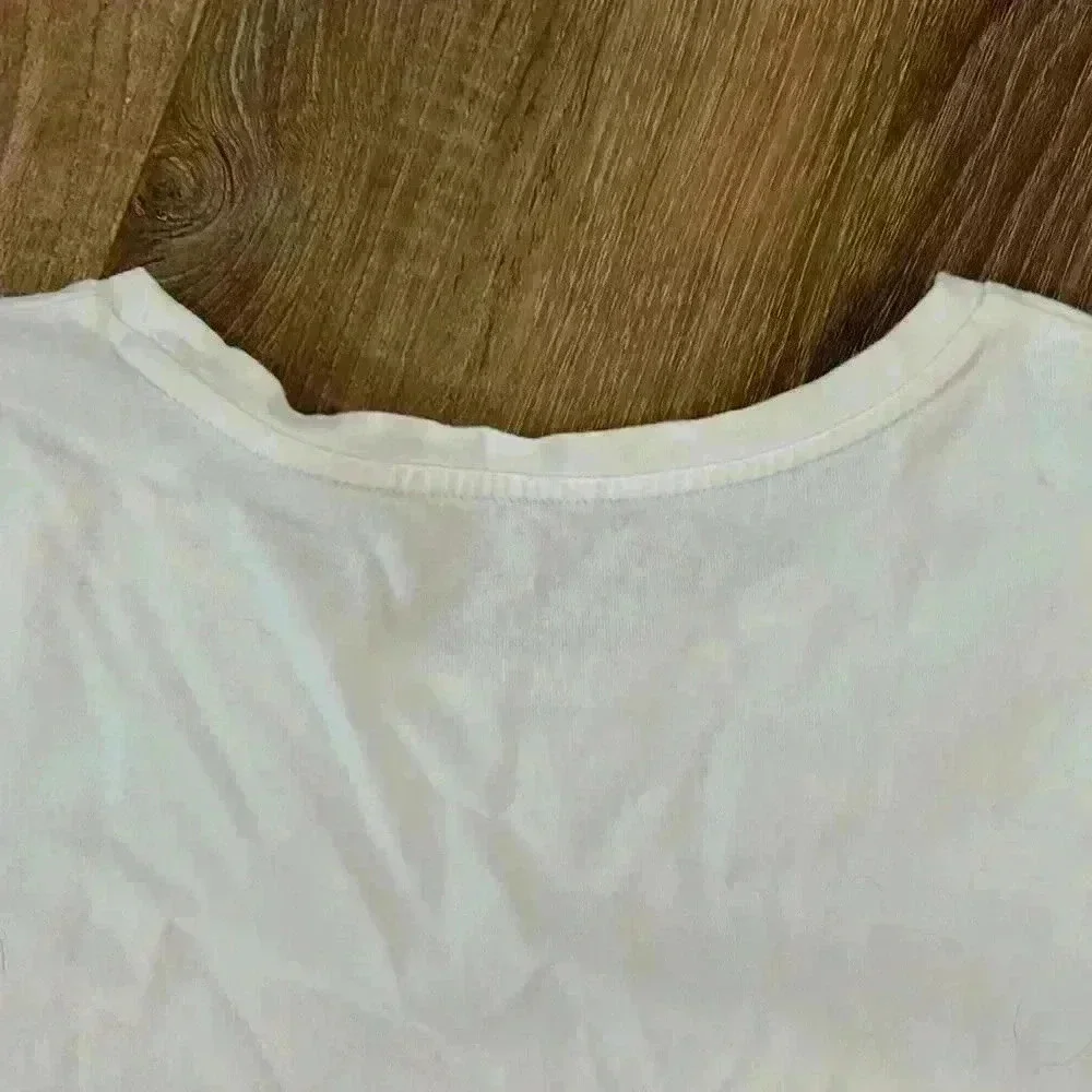 Kate Spade Tickled Pink Tee Girls size 14Y. White with pink glitter letters